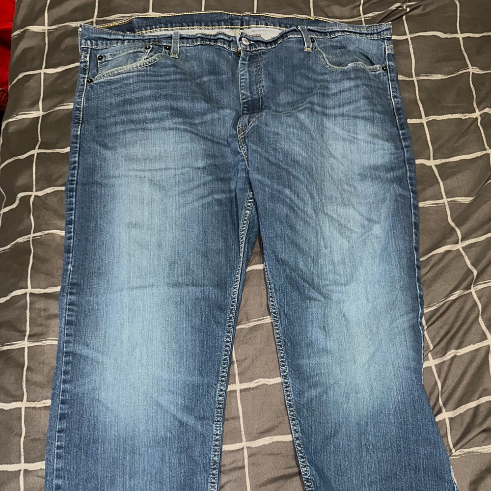 Jade Blue Relaxed Jeans with Natural Fading